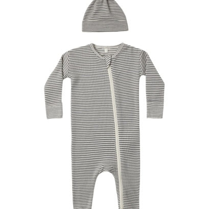 Waffle Sleep Set (Midnight Microstripe)