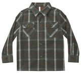 Pocketed Flannel Shirt (Holiday Plaid)