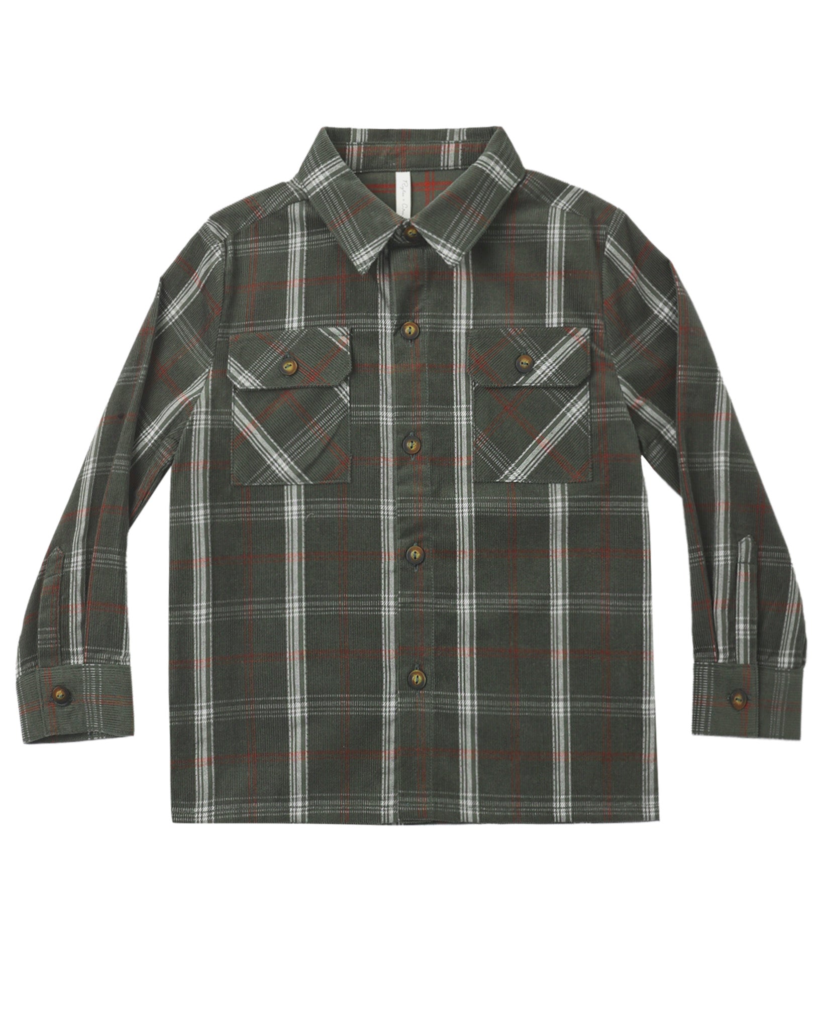 Pocketed Flannel Shirt (Holiday Plaid)