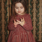 Elin Smock Dress (Brick Check)