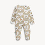 Organic Cotton Footie (Animal Heart)
