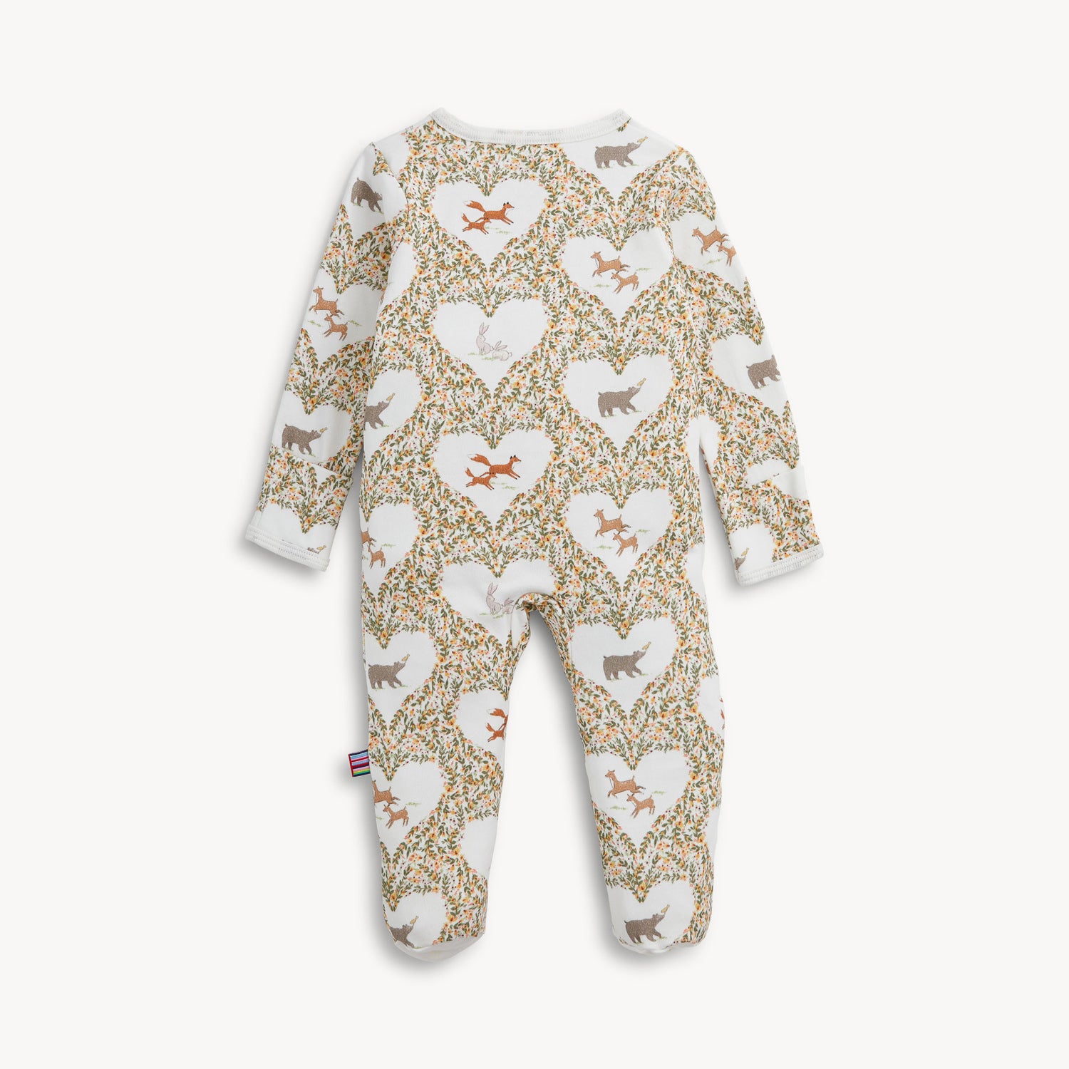 Organic Cotton Footie (Animal Heart)