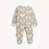 Organic Cotton Footie (Animal Heart)