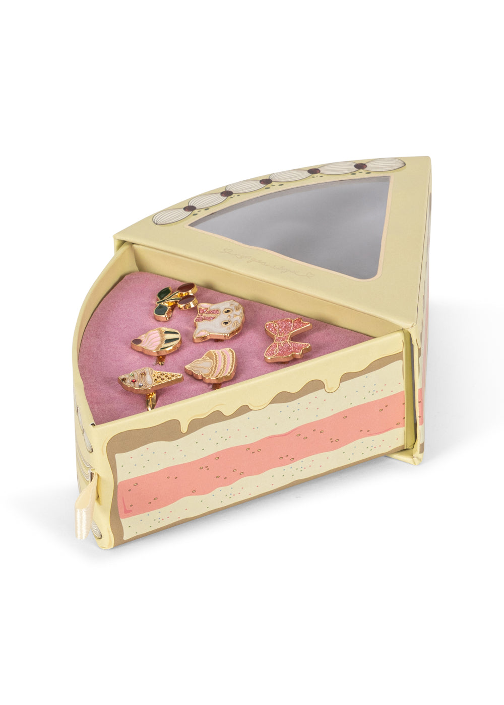 6 Pcs Kitty Sweets Ring Set (Gold)