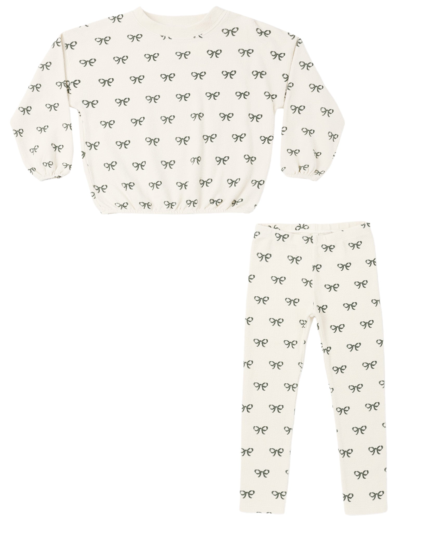 Spongey Knit Set (Evergreen Bows)
