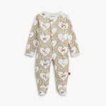 Organic Cotton Footie (Animal Heart)
