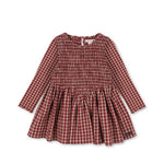 Elin Smock Dress (Brick Check)