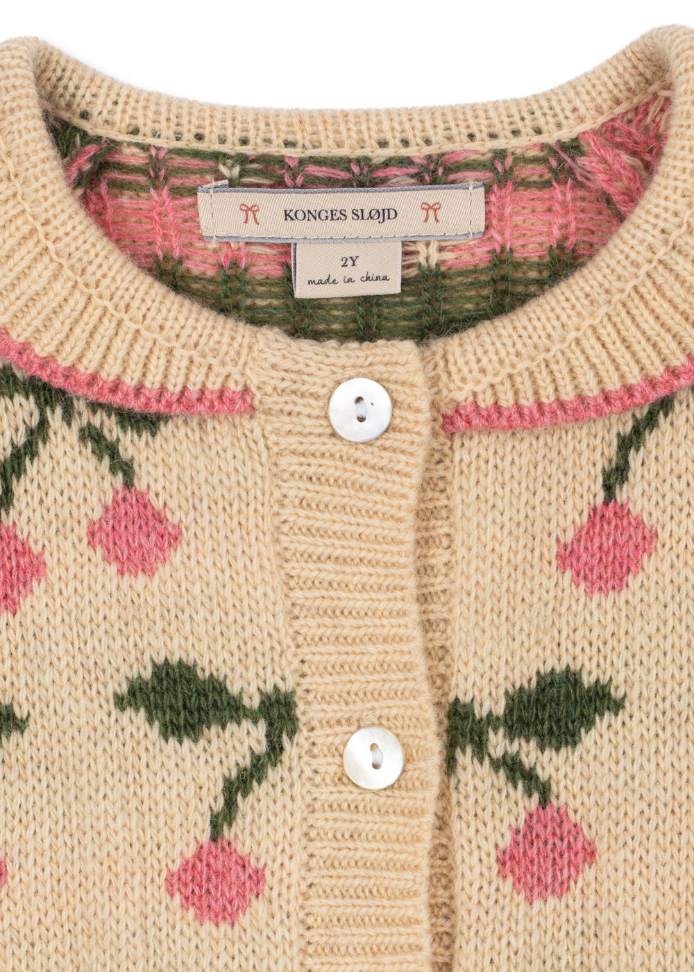 Belou Collar Cardigan (Cherry)