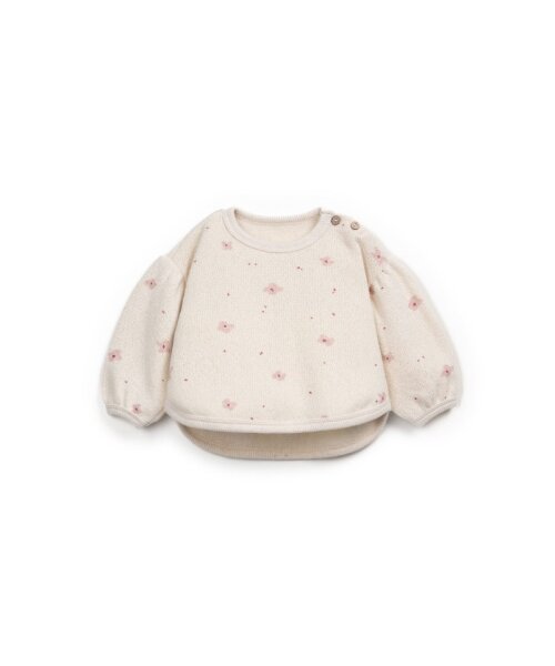 Printed Jersey Sweater (Light Beige)