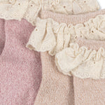 2 Pack Glitter Frill Socks (Rosette)
