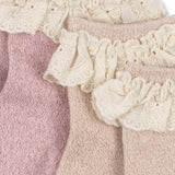 2 Pack Glitter Frill Socks (Rosette)