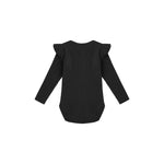 Shoulder Ruffle Bodysuit (Black)