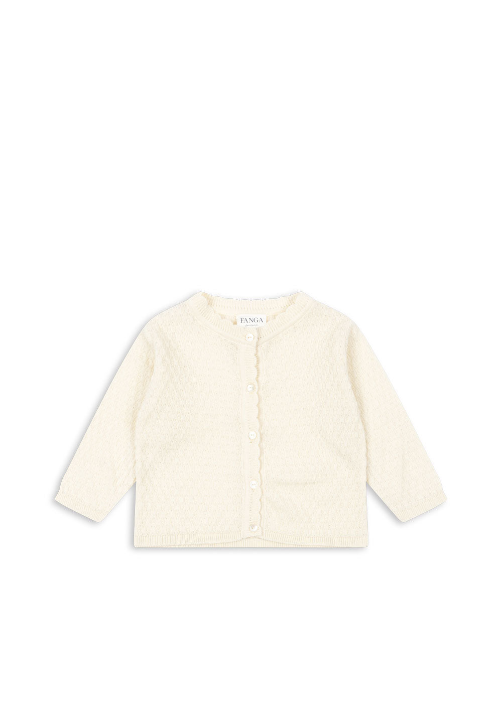 Venti Pointelle Cardigan (Antique White)