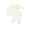 Embroidered Three Piece Take Home Set (Pearl/Honey Bear)