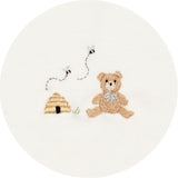 Embroidered Three Piece Take Home Set (Pearl/Honey Bear)