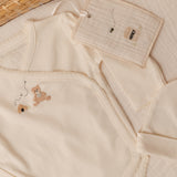 Embroidered Three Piece Take Home Set (Pearl/Honey Bear)