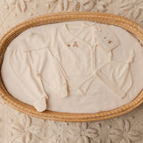 Embroidered Three Piece Take Home Set (Pearl/Honey Bear)