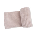 Chenille Blanket with Striped Texture (Stone)