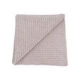 Chenille Blanket with Striped Texture (Stone)