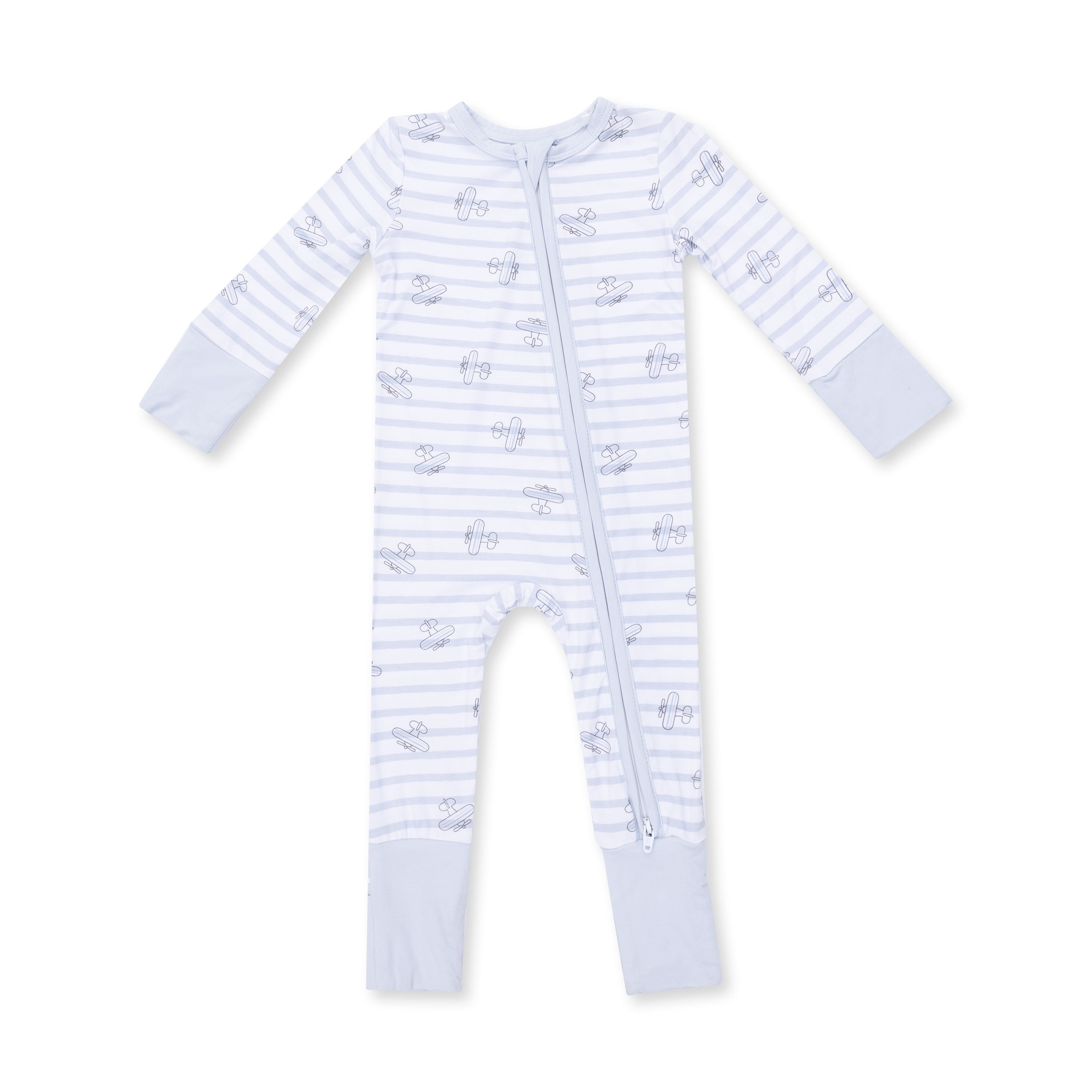 Convertible Romper (Airplane Stripe)