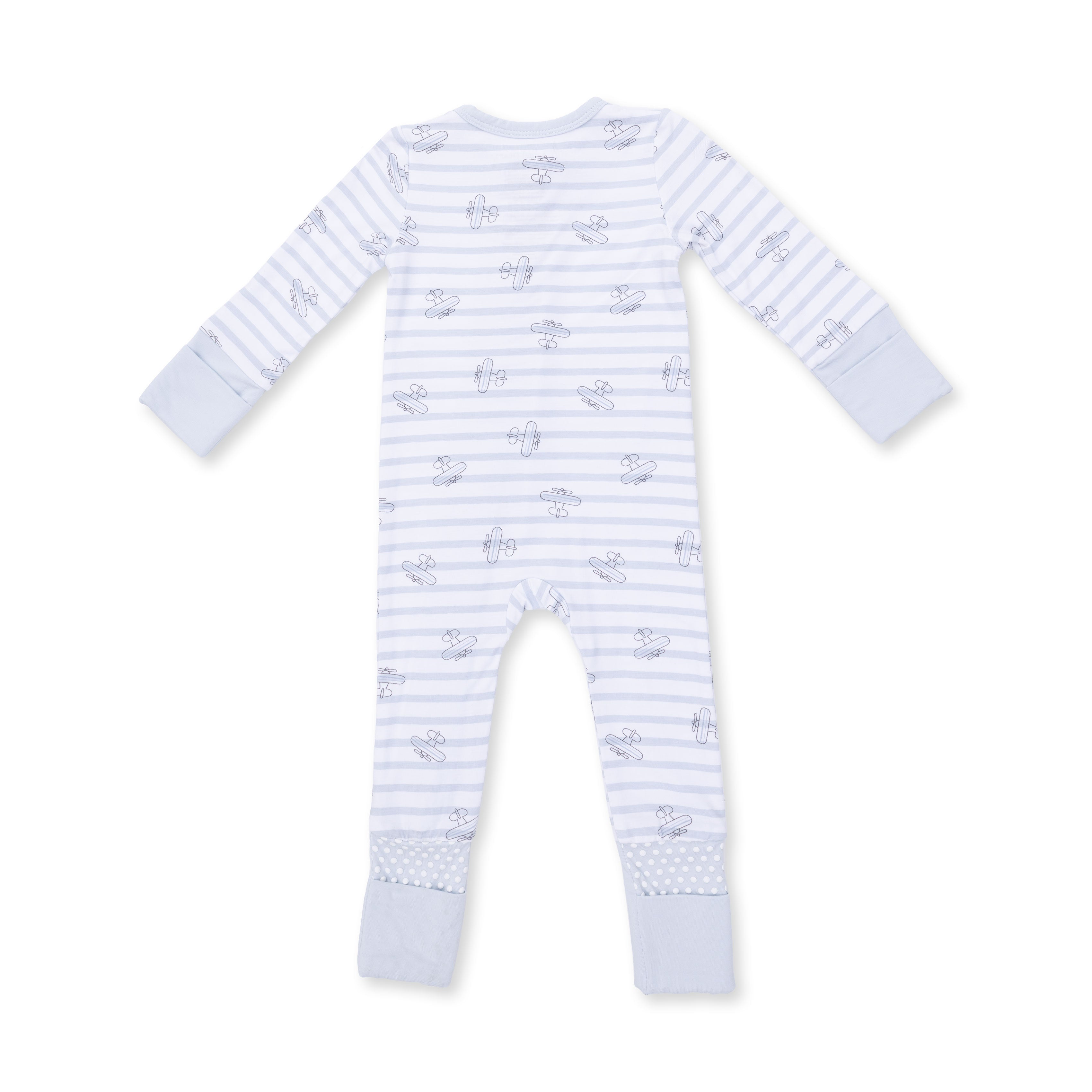 Convertible Romper (Airplane Stripe)