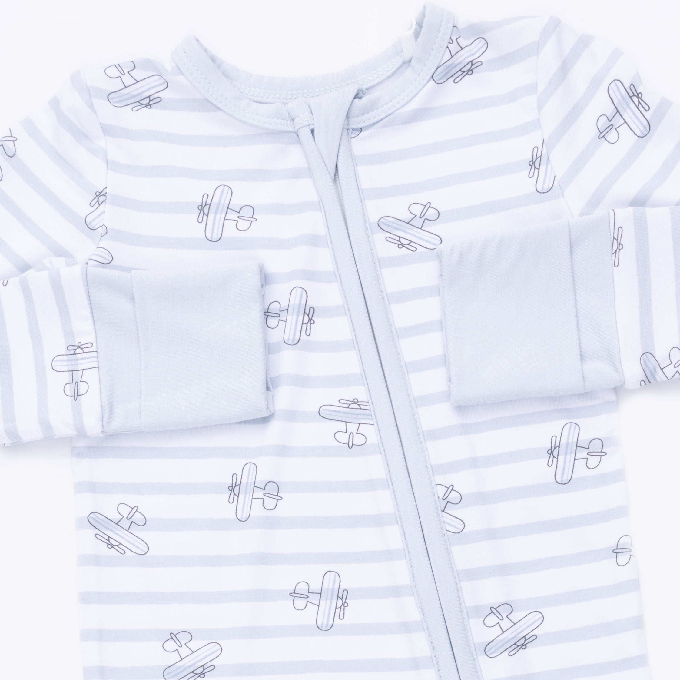 Convertible Romper (Airplane Stripe)