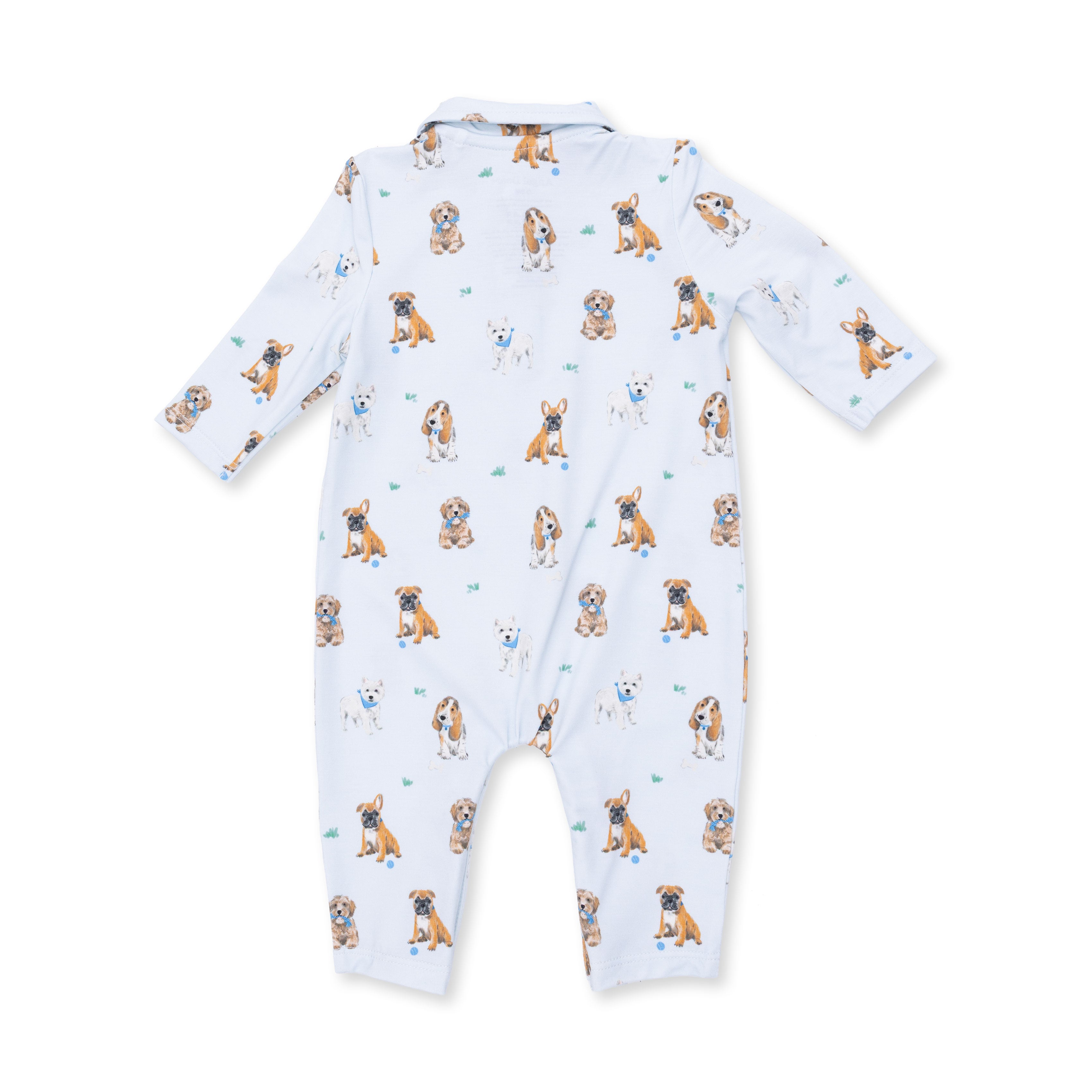 Polo Romper (Bestie Dogs Blue)