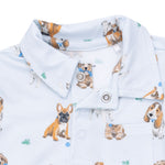 Polo Romper (Bestie Dogs Blue)