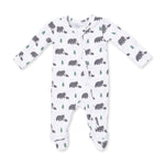 2 Way Zipper Footie (Black Bears)