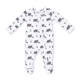 2 Way Zipper Footie (Black Bears)