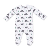 2 Way Zipper Footie (Black Bears)