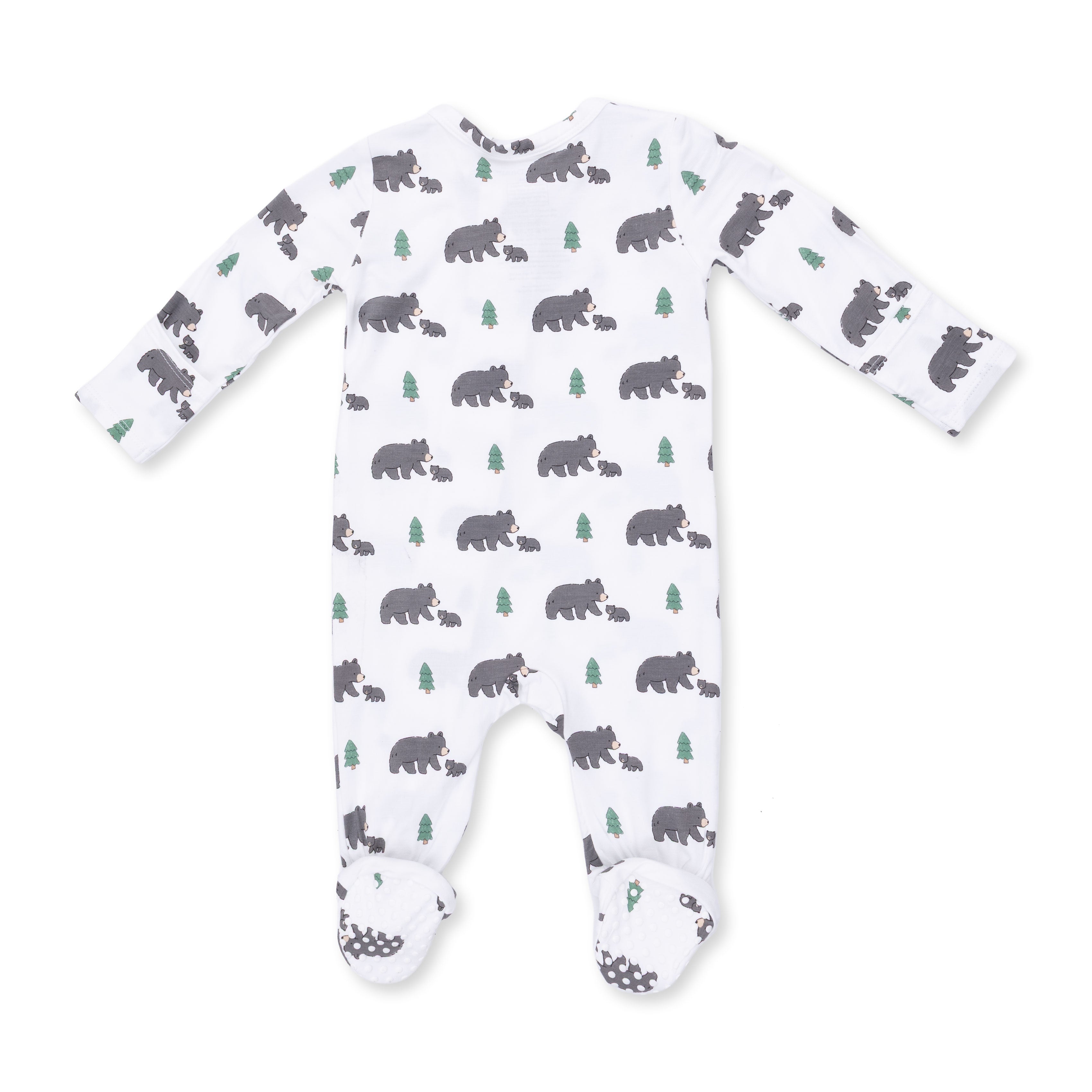 2 Way Zipper Footie (Black Bears)