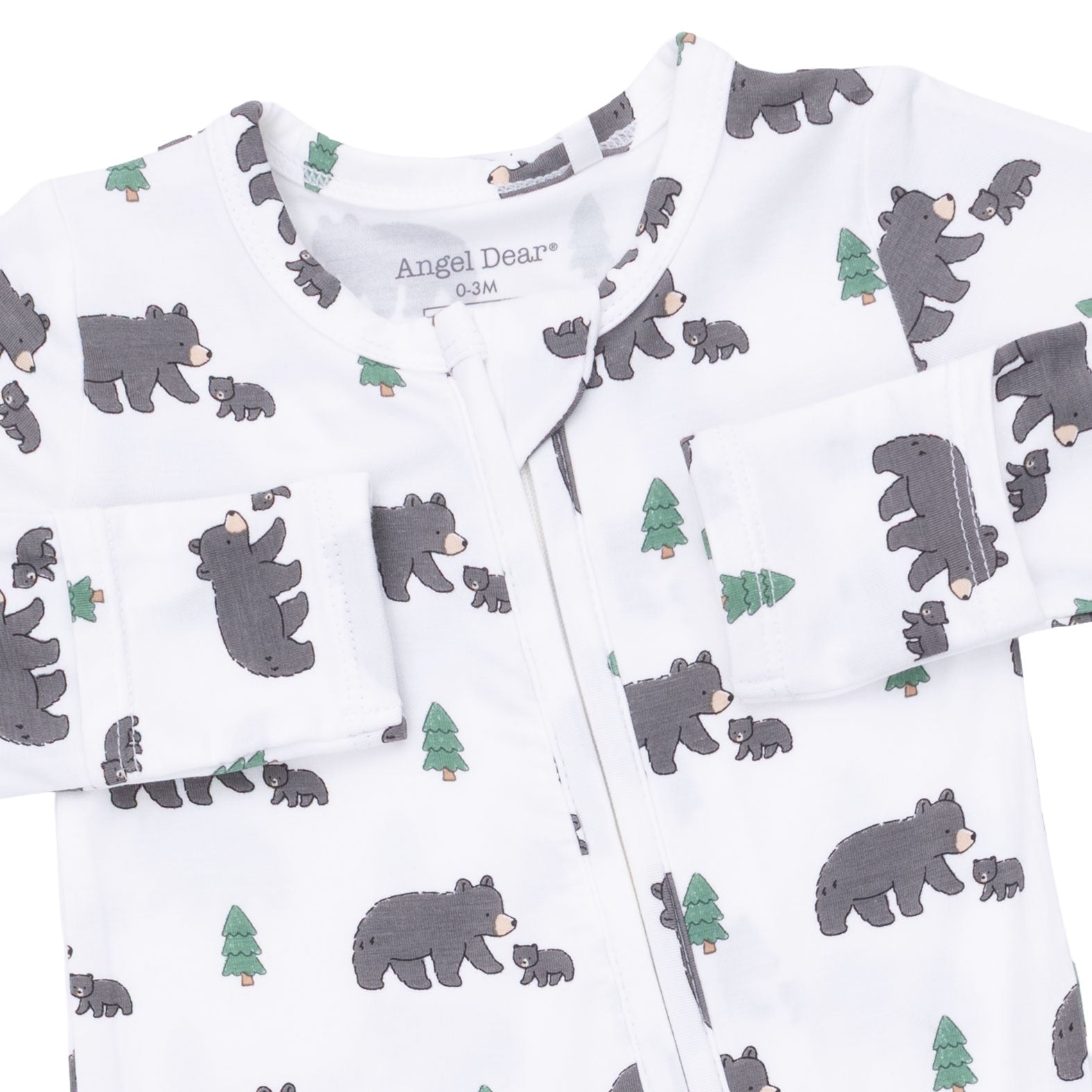 2 Way Zipper Footie (Black Bears)