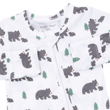 2 Way Zipper Footie (Black Bears)