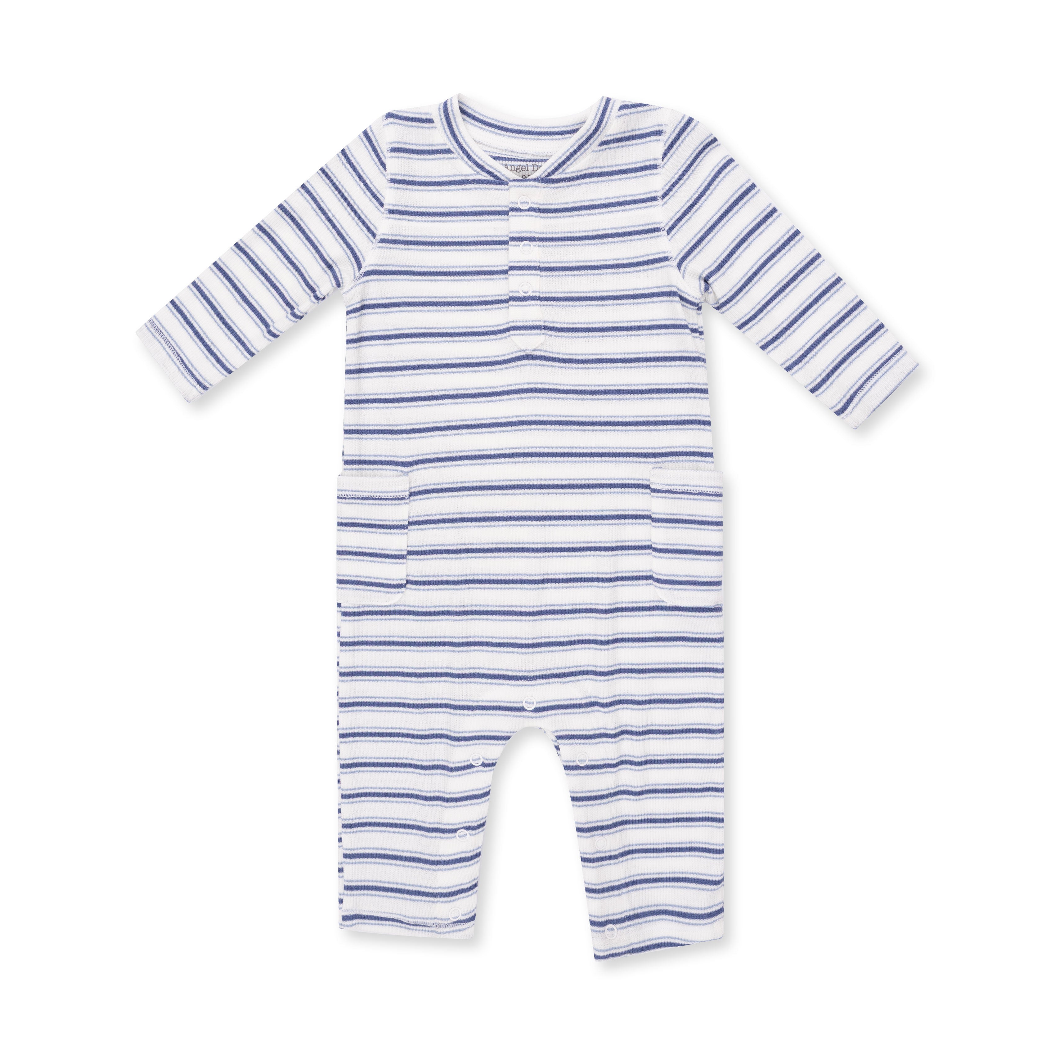 Uni Romper (Vintage Stripe Blue)