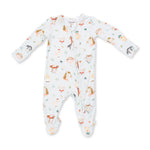 2 Way Zipper Footie (Baby Farm Faces)