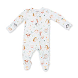2 Way Zipper Footie (Baby Farm Faces)