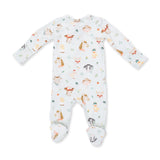 2 Way Zipper Footie (Baby Farm Faces)