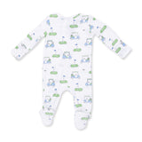 2 Way Zipper Footie (Golf Carts Blue)
