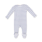 2 Way Zipper Footie (Vintage Stripe Blue)