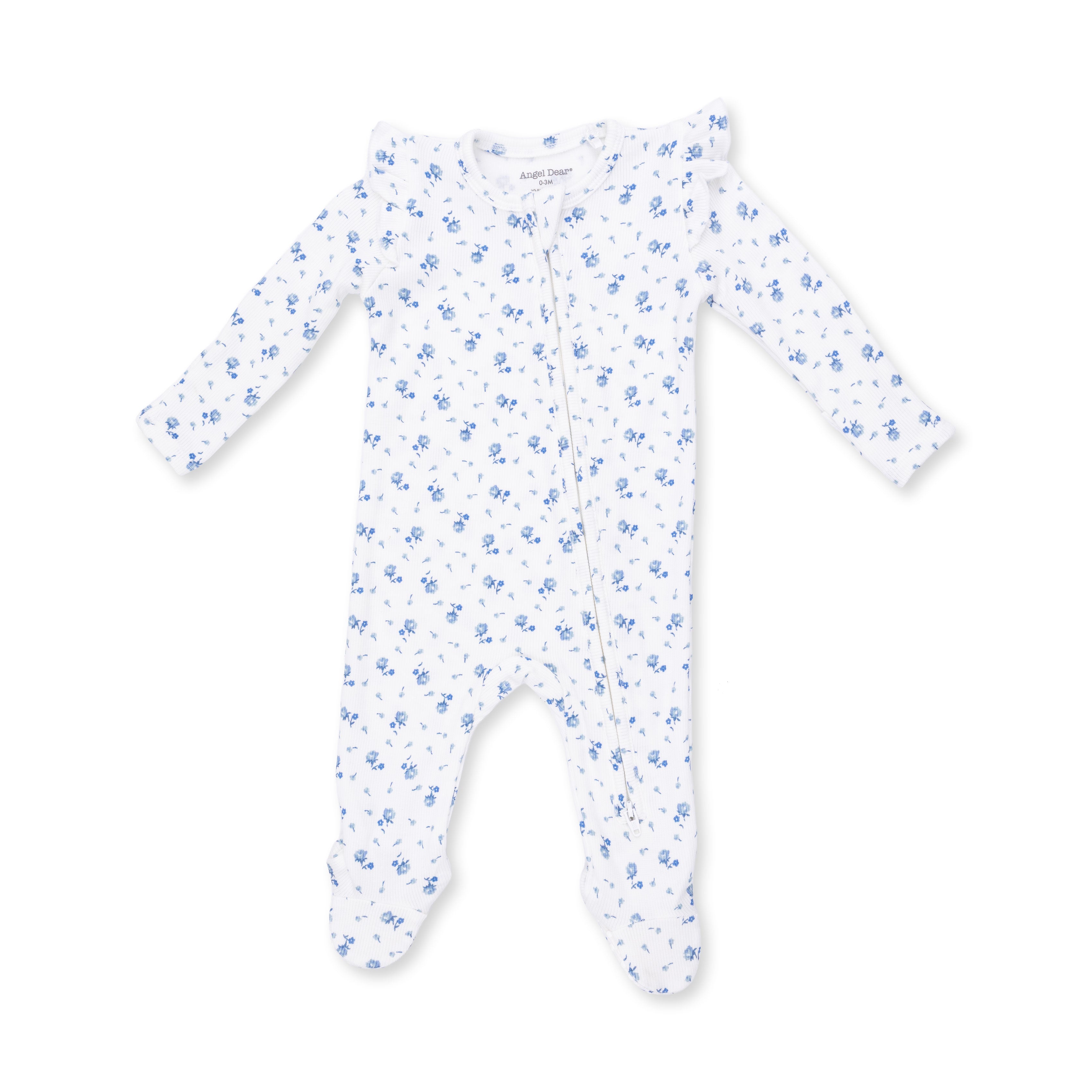 2 Way Ruffle Sleeve Zipper Footie (Joli Rosette)