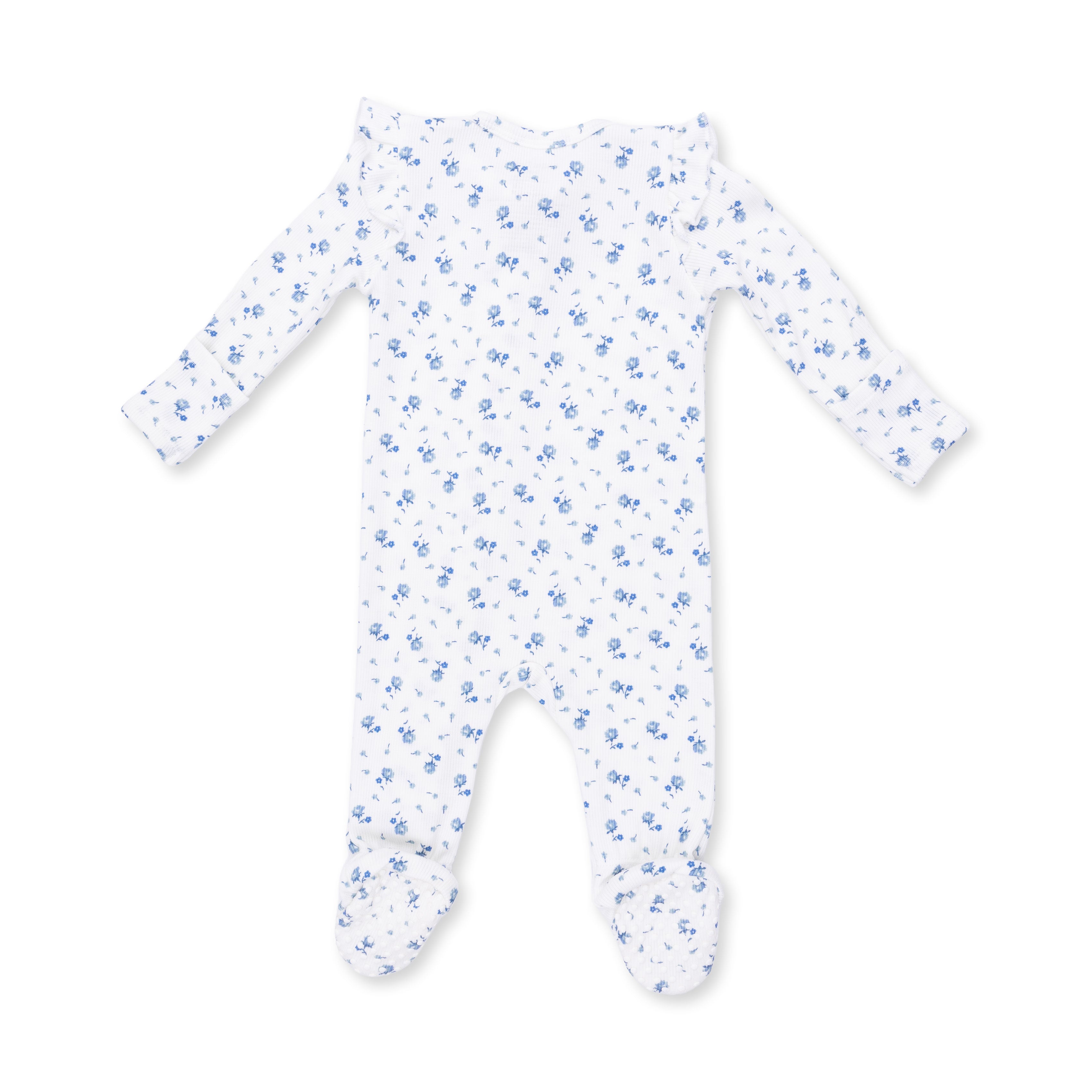 2 Way Ruffle Sleeve Zipper Footie (Joli Rosette)