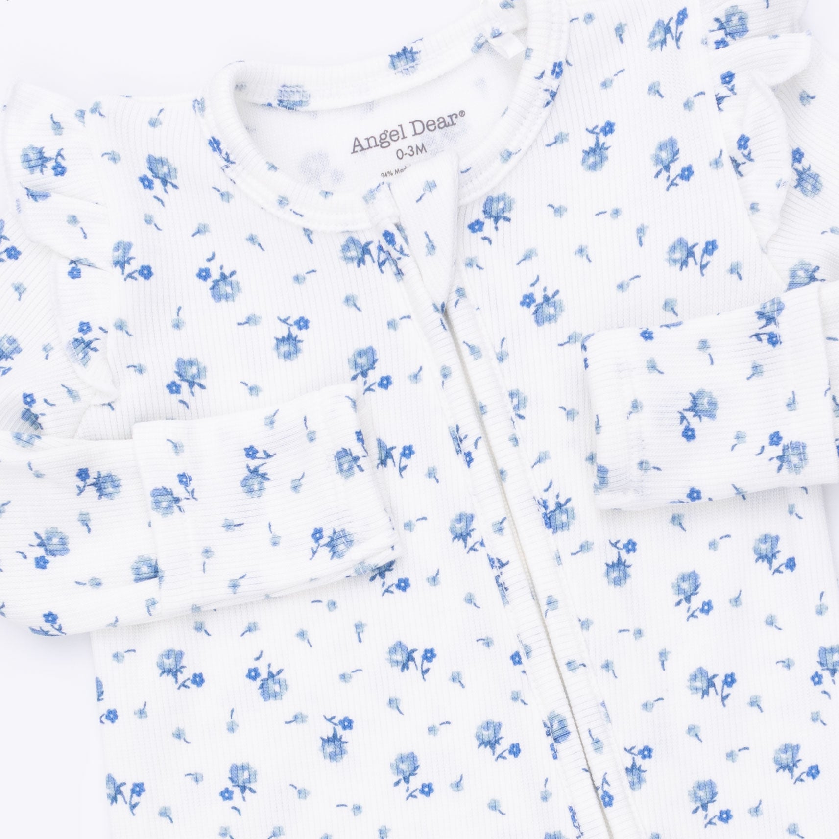 2 Way Ruffle Sleeve Zipper Footie (Joli Rosette)