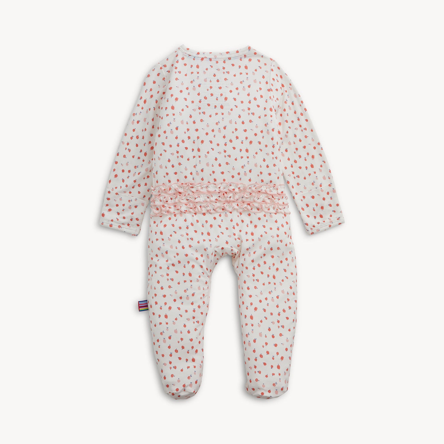 Ruffle Footie (Apple Blossom)