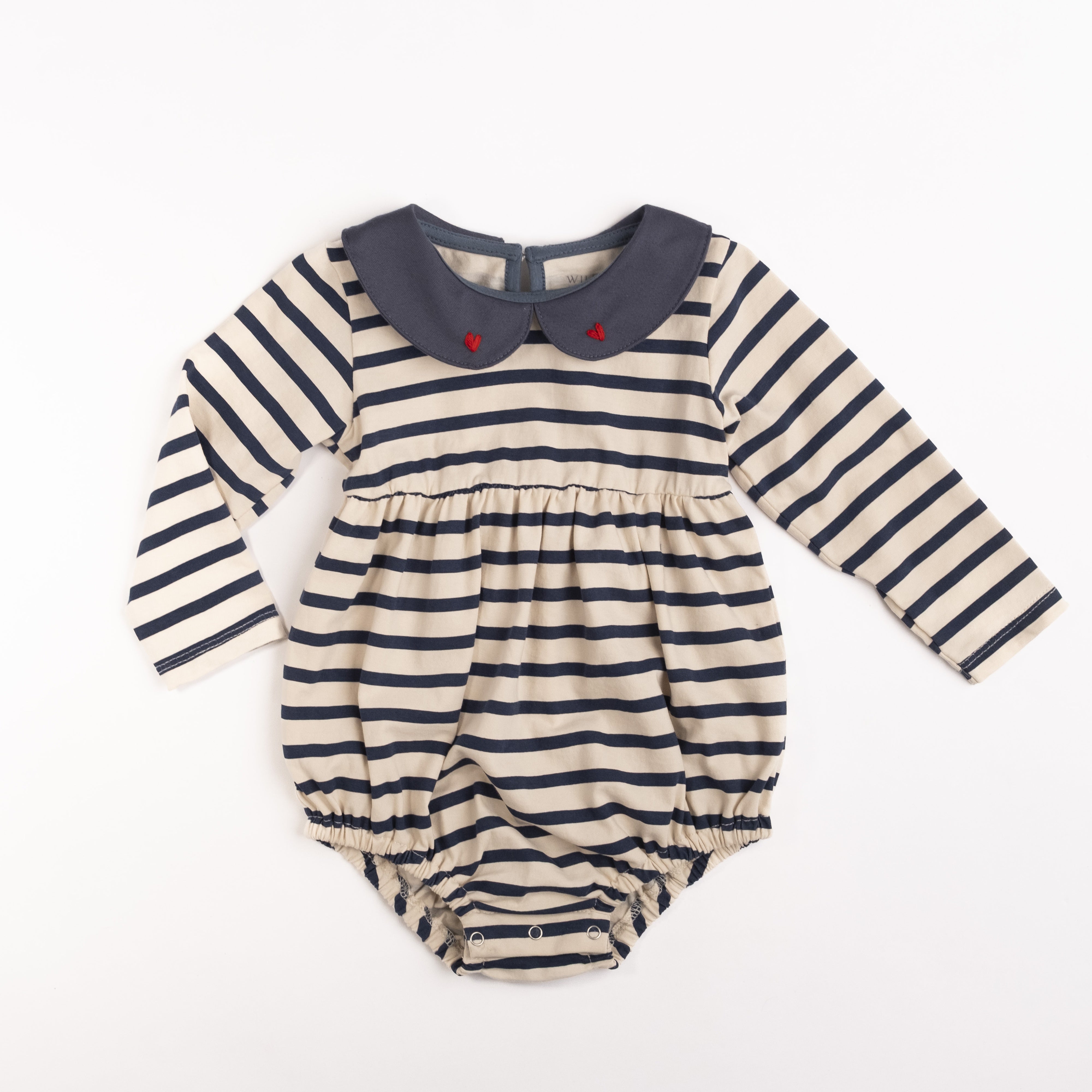 Marina Romper (Navy Stripe)