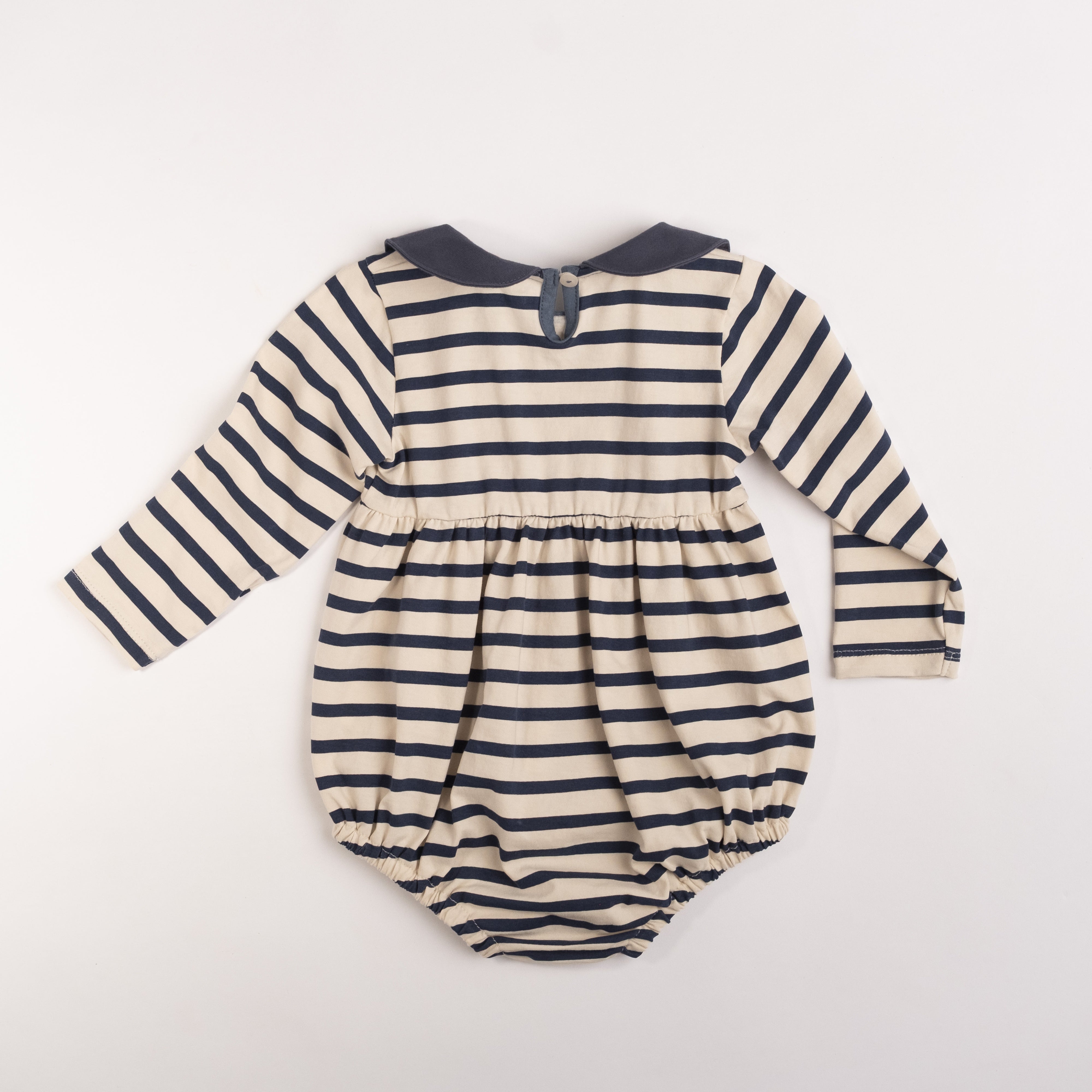 Marina Romper (Navy Stripe)