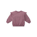 Ruffle Fleece Sweatshirt (Polka Dot)