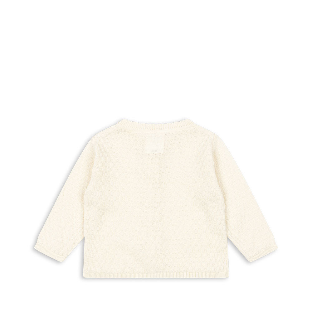 Venti Pointelle Cardigan (Antique White)