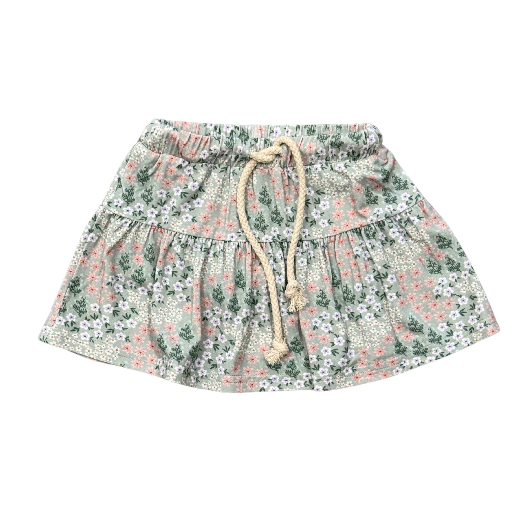 Skort (Aqua Grey Floral)