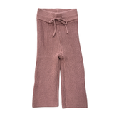 Knit Wide Leg Crop Pants (Rose)